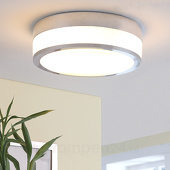 Lampenwelt Plafondlamp Flavi voor de badkamer, E27 LED chroom