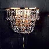 ORION Goudkleurige kristallen wandlamp SHERATA