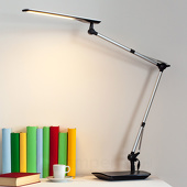 Lampenwelt Felipe - LED-bureaulamp met klemvoet