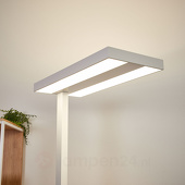 Lampenwelt Logan - led kantoor-vloerlamp met dimmer in wit