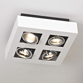 Arcchio Quadratische LED-Deckenlampe Vince in Weiß, 4-fl.