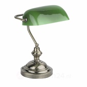 Faro Banker - bureaulamp - 26 x 20,5 x 37,5 cm - oud goud en groen