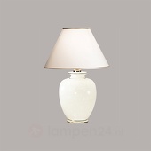 Kolarz Witte tafellamp GIARDINO CRACLEE, 30 cm