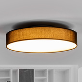 Lampenwelt Stoffen LED-plafondlamp Saira, 40 cm, zwart