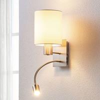 Lindby Stoffwandlampe Shajan mit LED-Leselicht