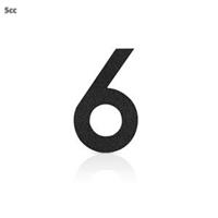 Heibi Roestvrijstalen huisnummers cijfer 6, grafietgrijs