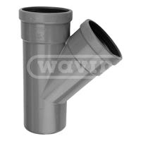 wavin Wafix PVC T-stuk 45° 12,5 cm manchet/spie sn4, grijs