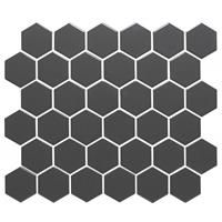 Uci Mozaïektegel  Barcelona Hexagon 51x59 mm Donkergrijs 