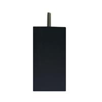 Meubelpootjes Zwarte vierkanten plastic meubelpoot 12 cm (M8)