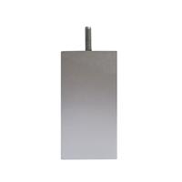 Meubelpootjes Zilveren vierkanten plastic meubelpoot 12 cm (M8)