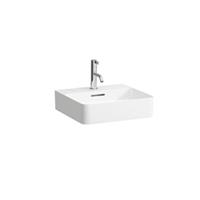 Val Handwaschbecken, 1 Hahnloch, mit Überlauf, 450x420, weiß, H815281, Farbe: Weiß - H8152810001041 - Laufen