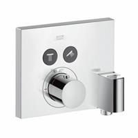 AXOR ShowerSolutions SquareThermostat Unterputz für 2 Verbraucher mit FixFix und Porter, 36712000,