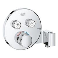 Grohe Grohtherm SmartControl afbouwdeel thermostatische mengkraan met 2-weg omstelling en douchehouder rond, chroom