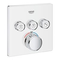 Grohe Thermostat GrohTherm SmartControl 29157 eckig fms 3 Absperrventile moon White