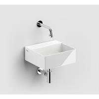 New Flush Waschbecken ohne Hahnloch 28x27x10 cm Weiß - Clou