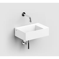 New Flush Waschbecken mit vorbereitetem Hahnloch 35,5x24,5x10 cm Weiß - Clou