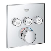 Grohe Grohtherm SmartControl afdekset douchethermostaat met omstel 3x vierkant, chroom