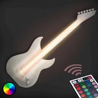 Tagwerk Gitarre - weiße LED-Wandleuchte, 3D-Druck