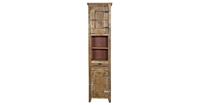 SIT Hoge kast Frigo Mangohout in antiek-look met koelkastgrepen, hoogte 187 cm