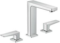 Hansgrohe Metropol 3-gats wastafelkraan 100 met push open chroom