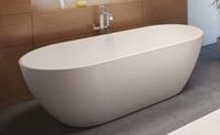 Riho Bilbao solid surface ligbad 150x75 mat wit vrijstaand bad