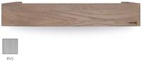 Looox Wooden Shelf BoX 60cm - met RVS bodemplaat