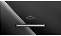 ViConnect - Betätigungsplatte M300, gebürsteter Edelstahl / Glass - Glossy Black 922160RB - Villeroy&boch