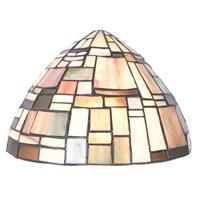 LumiLamp Wandlamp Tiffany 30*16*18 cm E14/max 1*40W Multi Glas Art Deco Complete Tiffany stijl bruin groen beige glas