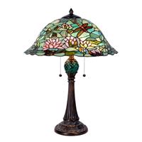 Clayre & Eef Tafellamp Waterlily in Tiffany-stijl