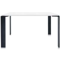 Kartell Four Eettafel 190 x 79 cm - Zwart / Aluminium