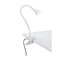realityleuchten LED Klemmleuchte VIPER 1 flammig Kunststoff Schwanenhalslampe in Weiß