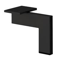 Meubelpootjes Zwarte design hoek meubelpoot 14 cm