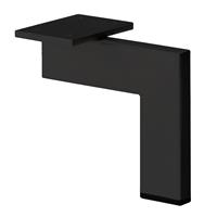 Meubelpootjes Zwarte design hoek meubelpoot 16 cm