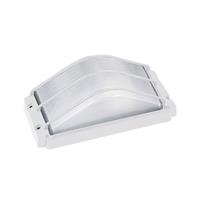 BSE LED Tuinverlichting - Buitenlamp - Ovalis - Wand - Aluminium Mat Wit - E27 - Rechthoek