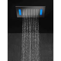 Hotbath Mate M172 hoofddouche vierkant 30cm met blauwe LED verlichting chroom