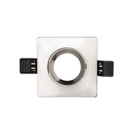 Interlight frame vierkant IP20 tbv LED module MR16 90mm geborsteld chroom IL F90SM IL-F90SM