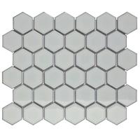 Uci Mozaïektegel  Barcelona Hexagon 51x59 mm Porselein Lichtgrijs 