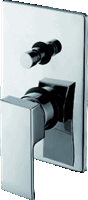 Eingebauter Duschmischer mit Umsteller Level LES015 | Chrom - 2 Ausgänge - In ABS - Paffoni
