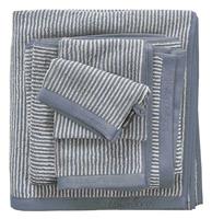 Marc O'Polo Timeless Tone Stripe Smoke Blue & Off White-6 x Gastendoekjes (30 x 50 cm)