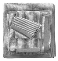 Marc O'Polo Timeless Tone Stripe Grey & White-6 x Gastendoekjes (30 x 50 cm)