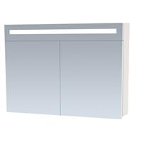 Saniclass 2.0 spiegelkast 100x70x15cm 2 deuren met LED verlichting hoogglans wit 7209