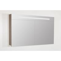 Saniclass 2.0 spiegelkast 120x70x15cm 2 deuren met LED verlichting legno viola 7239