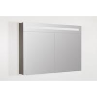 Saniclass Double Face spiegelkast 100x70x15cm 2 deuren met LED verlichting Legno antracite 7087