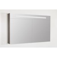 Saniclass Double Face spiegelkast 120x70x15cm 2 deuren met LED verlichting Legno Antracite 7088