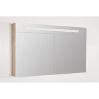 Saniclass Double Face spiegelkast 120x70x15cm 2 deuren met LED verlichting Legno Calore 7093