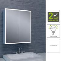 Boss&wessing BWS LED Spiegelkast Aluminium Quatro Met Rand Verlichting 60x70x13 cm