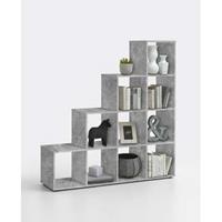 Leen Bakker Roomdivider Mega 10 vakken - betonkleur - 138,5x143,4x33 cm