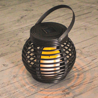 Solar Lantaarn Basket Small Rotanlook lamp op zonne energie