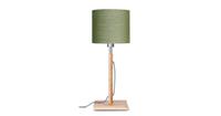 Good&Mojo Tafellamp Fuji - Groen/Bamboe - Ø18cm