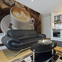 Fotobehang - Koffie met patroon , multi kleur